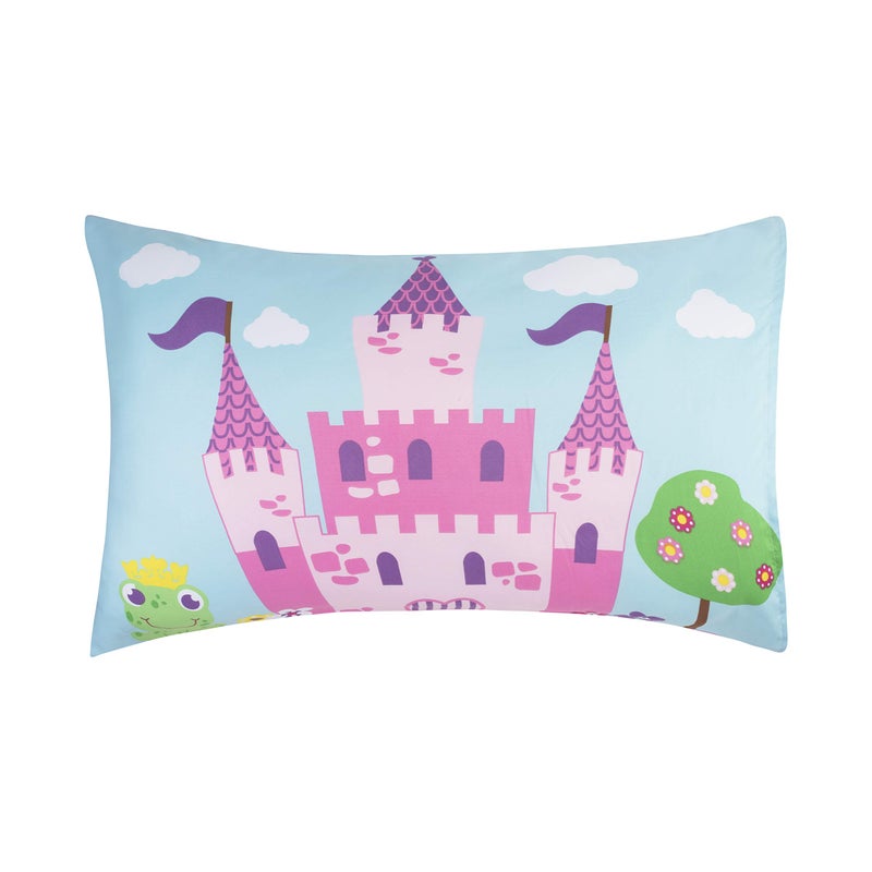 Everyday Kids 2-Pack Standard Size Pillowcases fit Pillows 20 x 26â€ -100% Soft Breathable Microfiber - Perfect for Toddler Little Girl Twin/Full Size Bed - Princess - Image 2